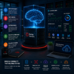 Enterprise AI infrastructure showing private large language model deployment on Red Hat OpenShift with secure data governance, scalability and cost control.